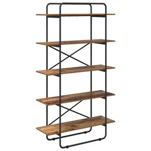 vidaXL Boekenrek 5-laags 100 x 35 x 175,5 cm PB Eikenhout
