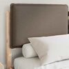 vidaXL Bedframe met Gevoerd Hoofdgedeelte Taupe 135 x 190 cm