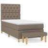 vidaXL Boxspring met matras stof taupe 80x200 cm