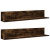 vidaXL Wandschappen 2 st 100x16,5x16,5 cm bewerkt hout gerookt eiken