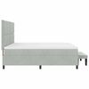 vidaXL Boxspring bed met matras Lichtgrijs 200 x 200 cm Fluweel