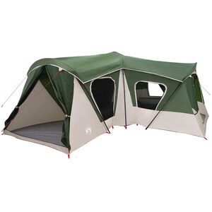 vidaXL Gezinstent 14-persoons Groen 185T Polyester met PU Coating