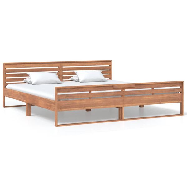 vidaXL Bedframe massief teakhout 200x200 cm
