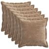 vidaXL Kussensloop 6 st HOUTEN Bruin 30 x 30 cm Chenille Stof