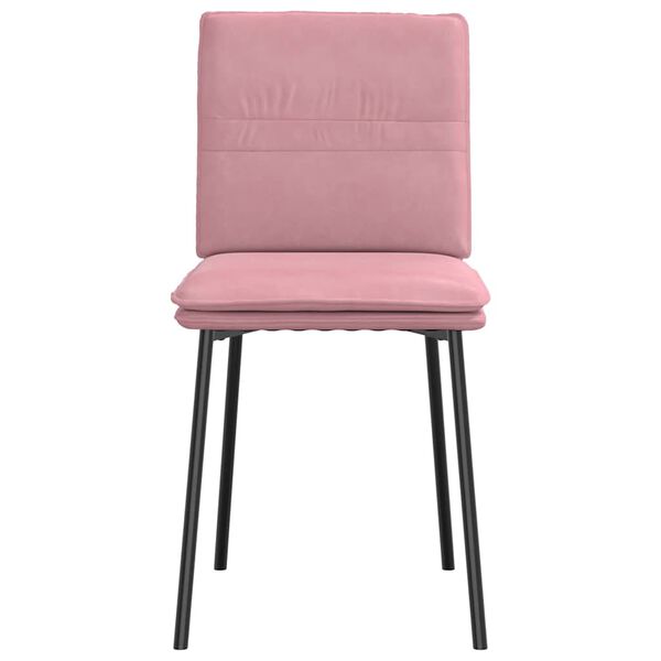vidaXL Eetkamerstoelen 4 st fluweel roze