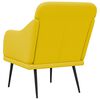 vidaXL Fauteuil 63x76x80 cm stof lichtgeel
