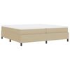 vidaXL Boxspringbed Lichtgrijs en wit. 200 x 200 cm Katoen Stof