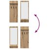 vidaXL Wandgemonteerde kapstok met plank Artisan Eiken 70 x 10 x 90 cm