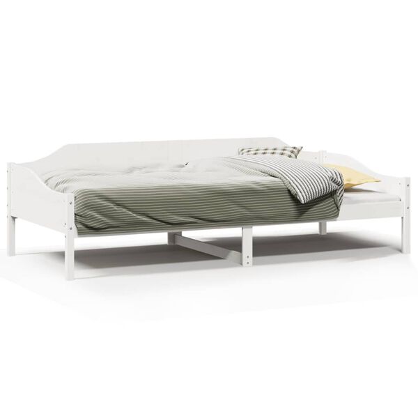vidaXL Bedframe zonder matras massief grenenhout wit 80x200 cm