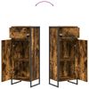 vidaXL Badkamer Kast met lade Rook Eik 40 x 30 x 100 cm Bewerkt hout