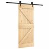 vidaXL Schuifdeur 85 x 210 cm Massief Grenenhout (Niet-Behandeld)