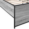 vidaXL Bedframe bewerkt hout en metaal grijs sonoma eiken 90x190 cm