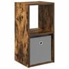 vidaXL Nachtkastje Gerookt eiken 30,5 x 27 x 59,5 cm Bewerkt hout