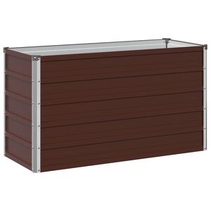 vidaXL Verhoogd Tuinbed Bruin 100 x 40 x 55 cm koudgewalst staal