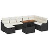 vidaXL Tuin Sofa Set 9 pcs Zwart poly rattan