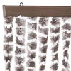 vidaXL Vliegengordijn 118x220 cm chenille taupe en wit