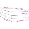 vidaXL Boxspring met matras fluweel lichtgrijs 80x220 cm