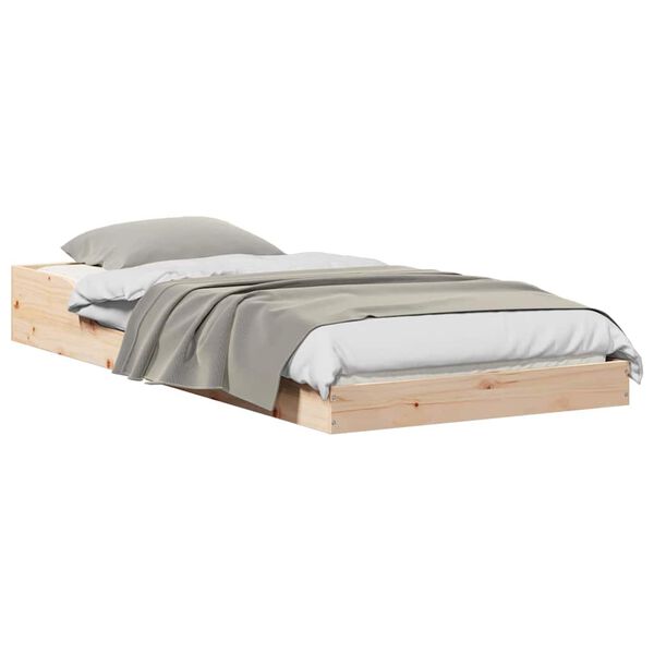 vidaXL Bedframe Bruin 90 x 220 cm Massief grenenhout