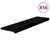 vidaXL Traptreden 16 st 100x30x2 cm massief eikenhout bruin-zwart