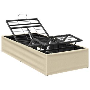 vidaXL Elektrisch Verstelbaar Bedframe Cr&egrave;mekleurig 200 x 80 x 33,5 cm