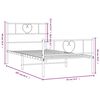 vidaXL Bedframe met hoofd- en voeteneinde metaal zwart 80x200 cm
