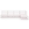 vidaXL 5-delige Loungeset massief grenenhout wit