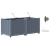 vidaXL Tuin Bloempot 2 pcs Licht Grijs 80 x 40 x 37,5 cm Kunststof
