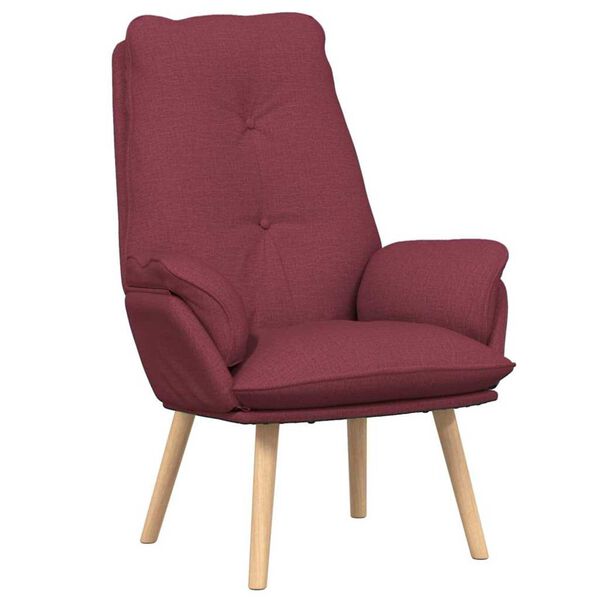 vidaXL Fauteuil Wijnrood 69 x 74 x 93 cm Sherpa Stof