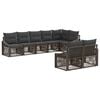 vidaXL Tuinbankenset 8 st Grijs poly rattan