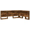 vidaXL Opberghoofdbord met plank Gerookt eiken 140 cm Bewerkt hout