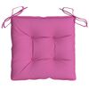 vidaXL Stoelkussens 6 st 40x40x7 cm stof roze
