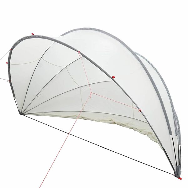 vidaXL Pooldome Grijs en Oranje 472 x 460 x 229 cm
