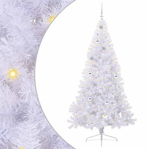 vidaXL Kunstkerstboom met 300 LED Wit 210 cm PVC en staal