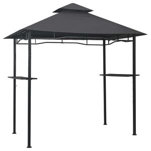 vidaXL Barbecue paviljoen 240x150x255 cm staal antraciet