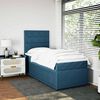 vidaXL Boxspring met matras fluweel blauw 90x200 cm