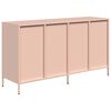 vidaXL Dressoir 135x39x73,5 cm koudgewalst staal roze