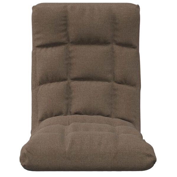 vidaXL Vloerstoel inklapbaar stof taupe