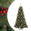 vidaXL Kunstkerstboom met kerstbal 150 cm 150 LED's Warmwit