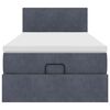 vidaXL Ottoman bed met matras 100x200 cm fluweel donkergrijs