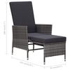 vidaXL 2-delige Loungeset met kussens poly rattan grijs