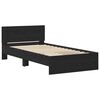 vidaXL Bedframe Zwart Eiken 203 x 185 x 70 cm Bewerkt hout