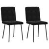 vidaXL Eetkamerstoelen 2 st fluweel zwart