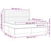 vidaXL Boxspring met matras en LED stof groen 180x200 cm
