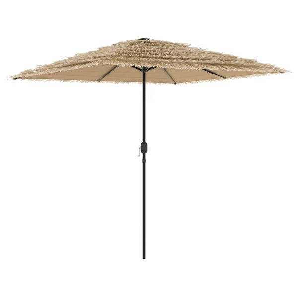 vidaXL Parasol met LED's en stalen paal 248x248x248 cm bruin
