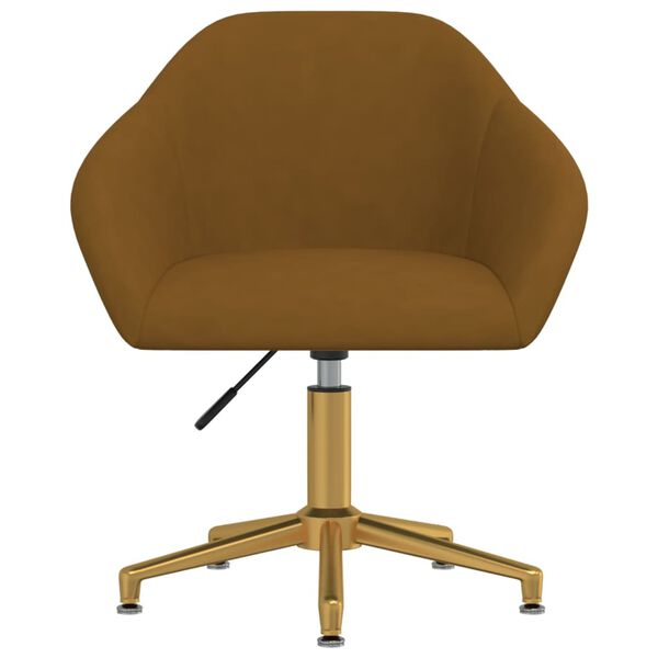 vidaXL Eetkamerstoelen draaibaar 6 st fluweel bruin