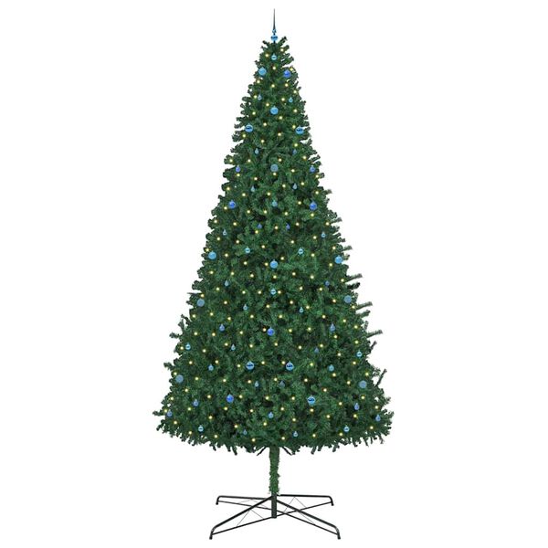 vidaXL Kerstboom met decoratieve touwlichten Groen 400 cm PVC