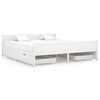 vidaXL Bedframe met 4 lades massief grenenhout wit 180x200 cm