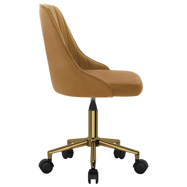 vidaXL Eetkamerstoelen draaibaar 4 st fluweel bruin