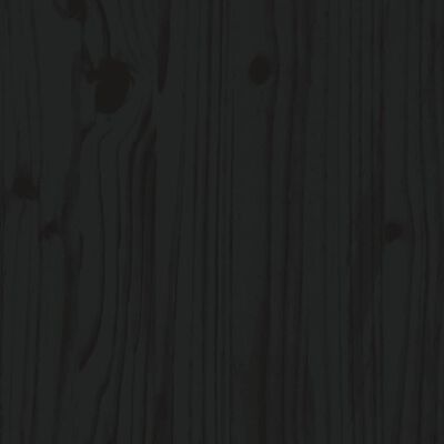 vidaXL Hoofdbord 135x3x80 cm massief grenenhout zwart