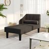 vidaXL Chaise longue met bolster stof zwart